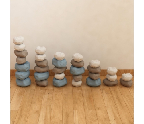 MASTERKIDZ Elastyczny Tor Kulkowy + Gumowe Kamienie Konstrukcyjne 42 el.