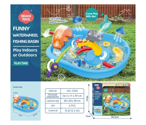 WOOPIE Tor Wodny 2w1 Gra Łowienie Rybek 14el.