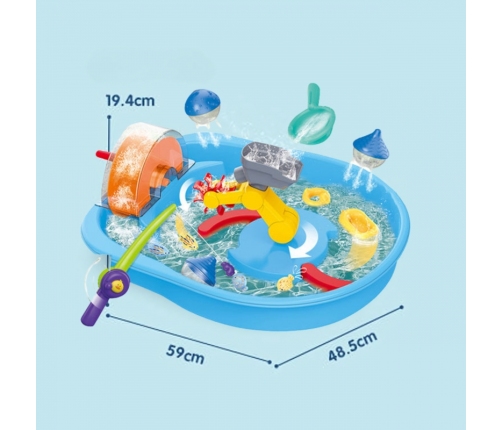 WOOPIE Tor Wodny 2w1 Gra Łowienie Rybek 14el.