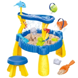 WOOPIE Stolik Wodny XL z Krzesełkiem 2w1 Piaskownica Delfinek 12el. WOOPIE Stolik Wodny XL z Krzesełkiem 2w1 Piaskownica Delfinek 12el.