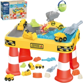 WOOPIE Stolik Wodny 2w1 Piaskownica Plac Budowy + 4 Autka 12el. WOOPIE Stolik Wodny 2w1 Piaskownica Plac Budowy + 4 Autka 12el.
