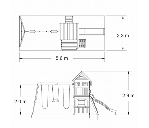 Ogromny Drewniany Plac Zabaw Atlantic Backyard Discovery Step2