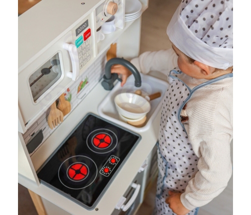 WOOPIE GREEN Drewniana Interaktywna Kuchnia 9w1 z Pralką i Tablicą