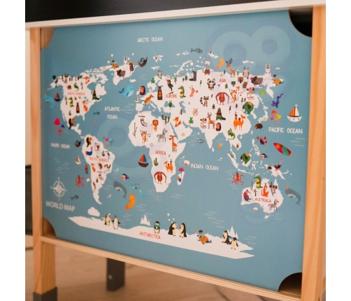 WOOPIE GREEN Drewniana Interaktywna Kuchnia 9w1 z Pralką i Tablicą