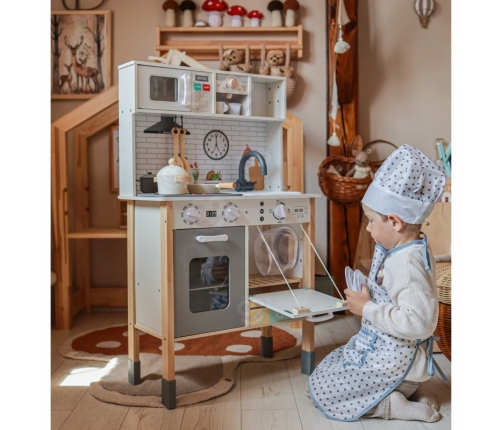 WOOPIE GREEN Drewniana Interaktywna Kuchnia 9w1 z Pralką i Tablicą