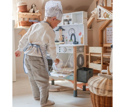 WOOPIE GREEN Drewniana Interaktywna Kuchnia 9w1 z Pralką i Tablicą