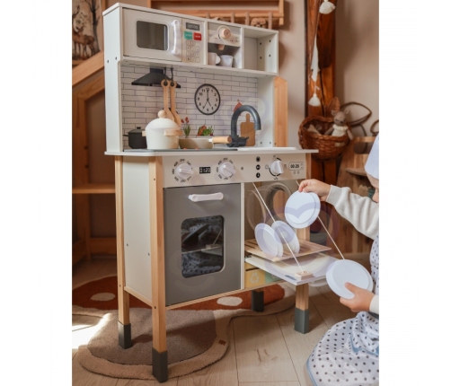 WOOPIE GREEN Drewniana Interaktywna Kuchnia 9w1 z Pralką i Tablicą