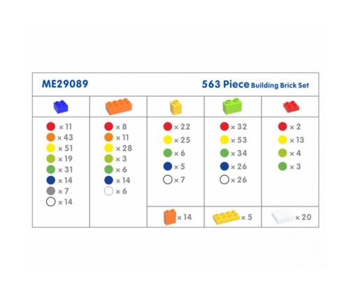 MASTERKIDZ Zestaw Klocków Konstrukcyjnych STEM 563 el. z Nakładkami na Panel 4 szt.