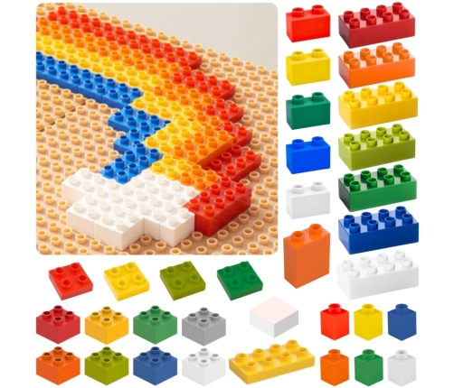 MASTERKIDZ Zestaw Klocków Konstrukcyjnych STEM 563 el. z Nakładkami na Panel 4 szt.