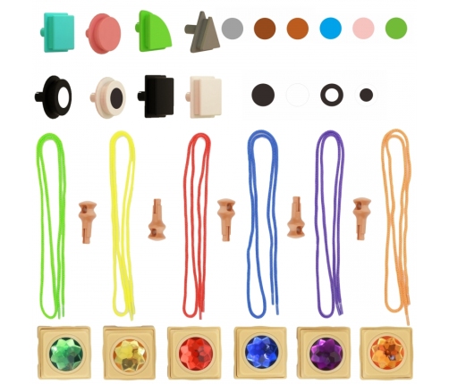 MASTERKIDZ Drewniana Tablica STEM Wolnostojąca XXL w Kształcie Domu + Akcesoria