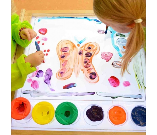 MASTERKIDZ Rama Sensoryczna - Panel LED + Przezroczysta Taca Do Malowania