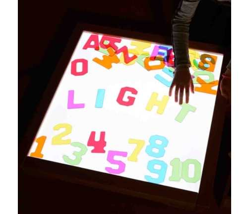 MASTERKIDZ Rama Sensoryczna - Panel LED + Przezroczysta Taca Do Malowania