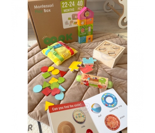 TOOKY TOY Box Pudełko XXL Montessori Edukacyjne 7w1 Sensoryczne 22-24 Mies