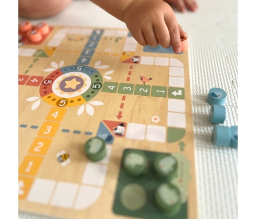 WOOPIE GREEN Gry Planszowe Logiczne 2w1 Ludo Chińczyk + Uwolnij Zwierzątka