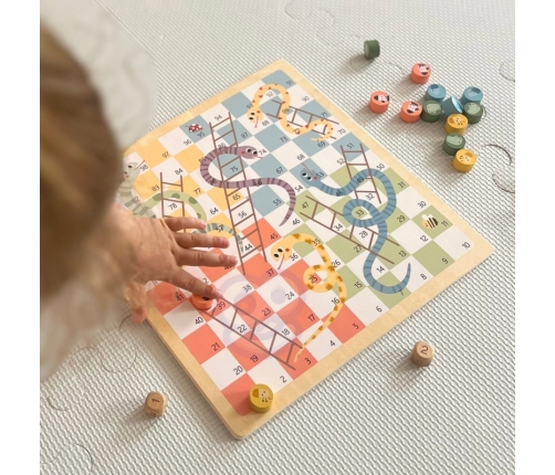 WOOPIE GREEN Gry Planszowe Logiczne 2w1 Ludo Chińczyk + Uwolnij Zwierzątka