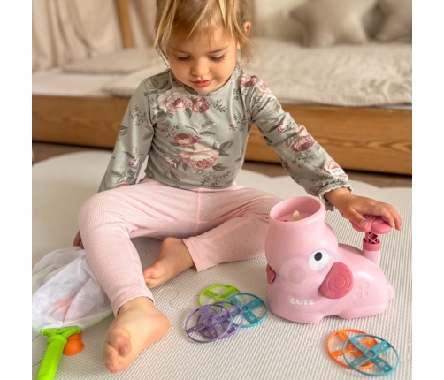 WOOPIE Gra Zręcznościowa Złap Frisbee Wyrzutnia Dysków