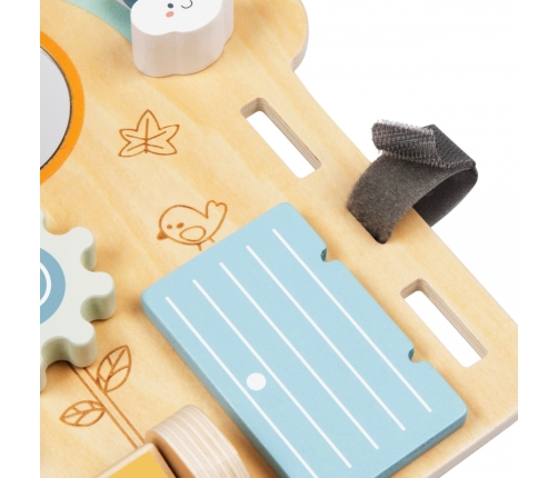 TOOKY TOY Duża Drewniana Tablica Manipulacyjna Domek - Centrum Aktywności