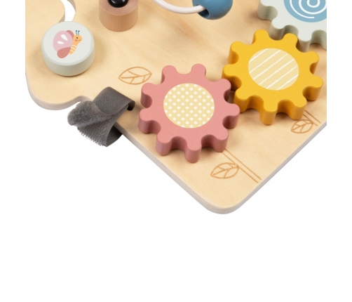 TOOKY TOY Duża Drewniana Tablica Manipulacyjna Domek - Centrum Aktywności