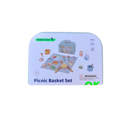 TOOKY TOY Zestaw Piknikowy Owoce do Krojenia Zestaw Śniadaniow