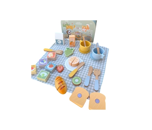 TOOKY TOY Zestaw Piknikowy Owoce do Krojenia Zestaw Śniadaniow