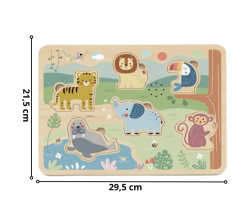 TOOKY TOY Drewniane Interaktywne Puzzle Zwierzątka