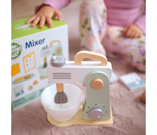 WOOPIE GREEN Drewniany Mikser Kuchenny Blender z Akcesoriami 11 el.