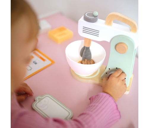 WOOPIE GREEN Drewniany Mikser Kuchenny Blender z Akcesoriami 11 el.