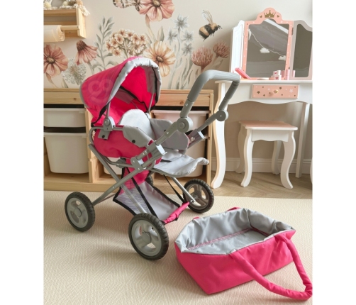 WOOPIE ROYAL Wózek dla Lalek 4w1 Nosidełko Regulacja