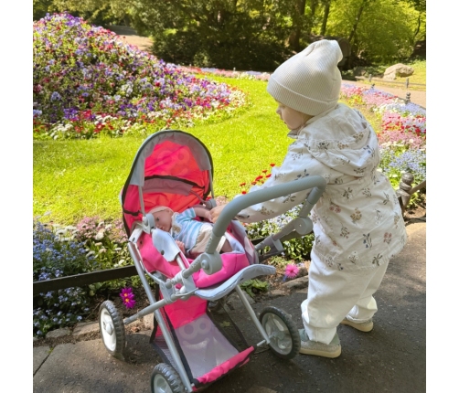 WOOPIE ROYAL Wózek dla Lalek 4w1 Nosidełko Regulacja