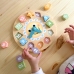 TOOKY TOY Zegar Drewniana Zabawka Edukacyjna Nauka Czasu Kształtów