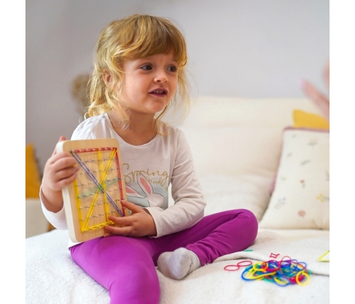 WOOPIE GREEN Geoplan na Gumki Drewniana Układanka 69 el. Certyfikat FSC