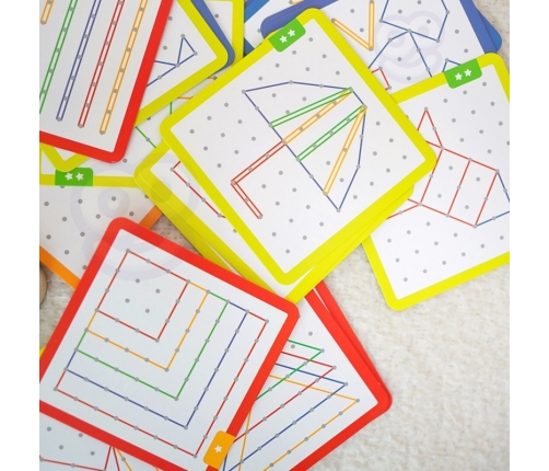 WOOPIE GREEN Geoplan na Gumki Drewniana Układanka 69 el. Certyfikat FSC