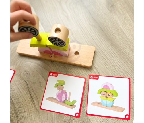 Kreatywne Drewniane Klocki Przestrzenne 3d Classic World Sowa