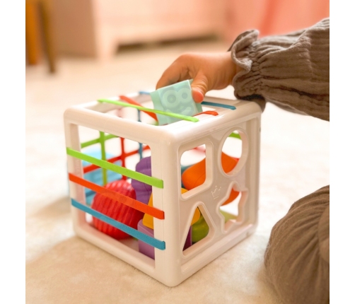 WOOPIE BABY Elastyczna Kostka Sensoryczna Sorter dla Dzieci Kolorowe Kształty 11 el.