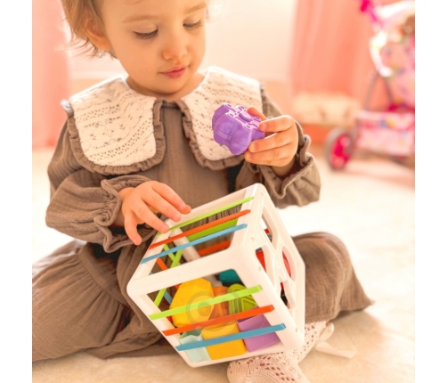 WOOPIE BABY Elastyczna Kostka Sensoryczna Sorter dla Dzieci Kolorowe Kształty 11 el.