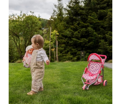 WOOPIE ROYAL Trójkołowa Spacerówka Wózek dla Lalek Serce Róż
