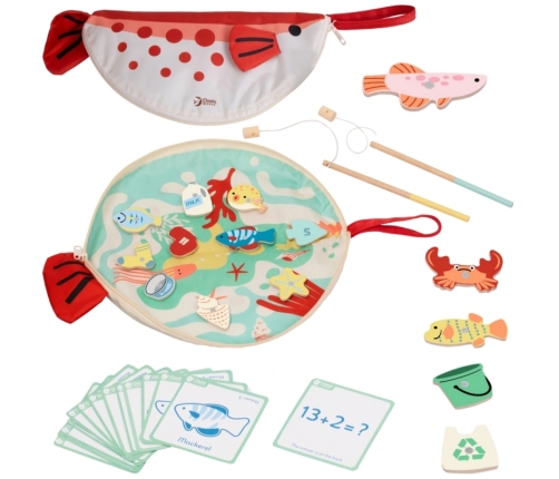 CLASSIC WORLD Edukacyjna Gra Łowienie Rybek na Magnes z Kartami do Nauki Liczenia