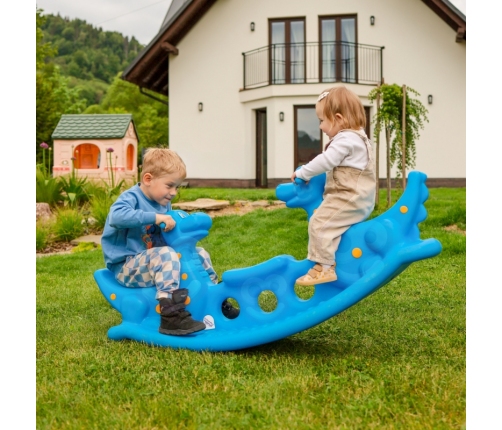 WOOPIE Bujak Wieloosobowy Dino Huśtawka Równoważna Niebieska