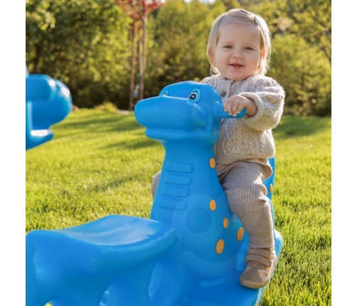WOOPIE Bujak Wieloosobowy Dino Huśtawka Równoważna Niebieska