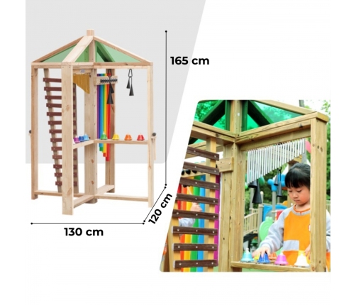 CLASSIC WORLD EDU Muzyczny Drewniany Plac Zabaw XXL