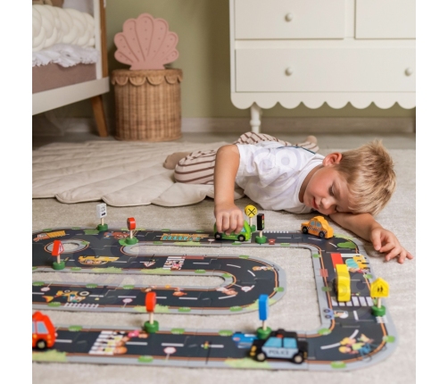 WOOPIE GREEN Droga Puzzle dla Dzieci Autostrada Makieta 21 el. Certyfikat FSC