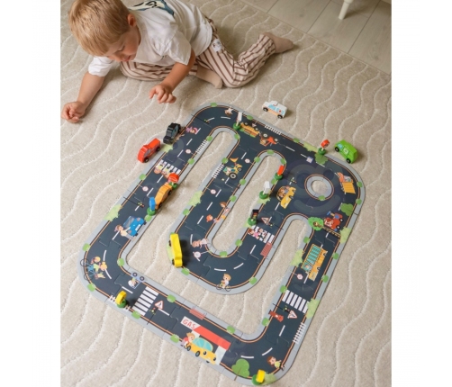 WOOPIE GREEN Droga Puzzle dla Dzieci Autostrada Makieta 21 el. Certyfikat FSC
