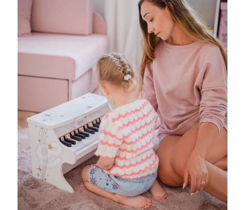 CLASSIC WORLD Drewniane Pianino dla Dzieci + Książeczka do Nauki