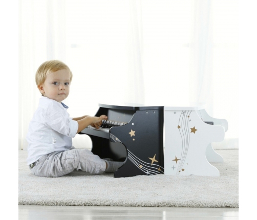 CLASSIC WORLD Drewniane Pianino dla Dzieci + Książeczka do Nauki