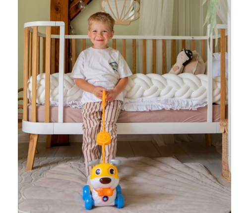 WOOPIE Interaktywny Piesek 2w1 Pchacz Szczekający 360° 6m+