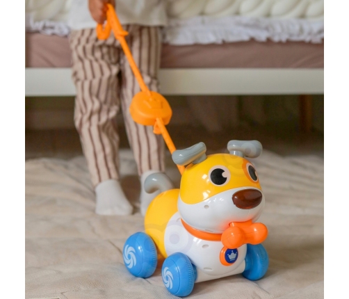 WOOPIE Interaktywny Piesek 2w1 Pchacz Szczekający 360° 6m+