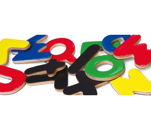 VIGA Drewniane Magnetyczne literki Magnes Uczymy się Pisać