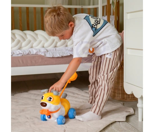 WOOPIE Interaktywny Piesek 2w1 Pchacz Szczekający 360° 6m+