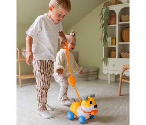 WOOPIE Interaktywny Piesek 2w1 Pchacz Szczekający 360° 6m+