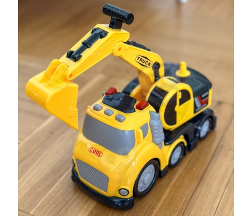 WOOPIE Koparka City Truck Efekty Dźwiękowe i Świetlne